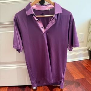 Puma Purple Polo with Light Pink Inner Placket